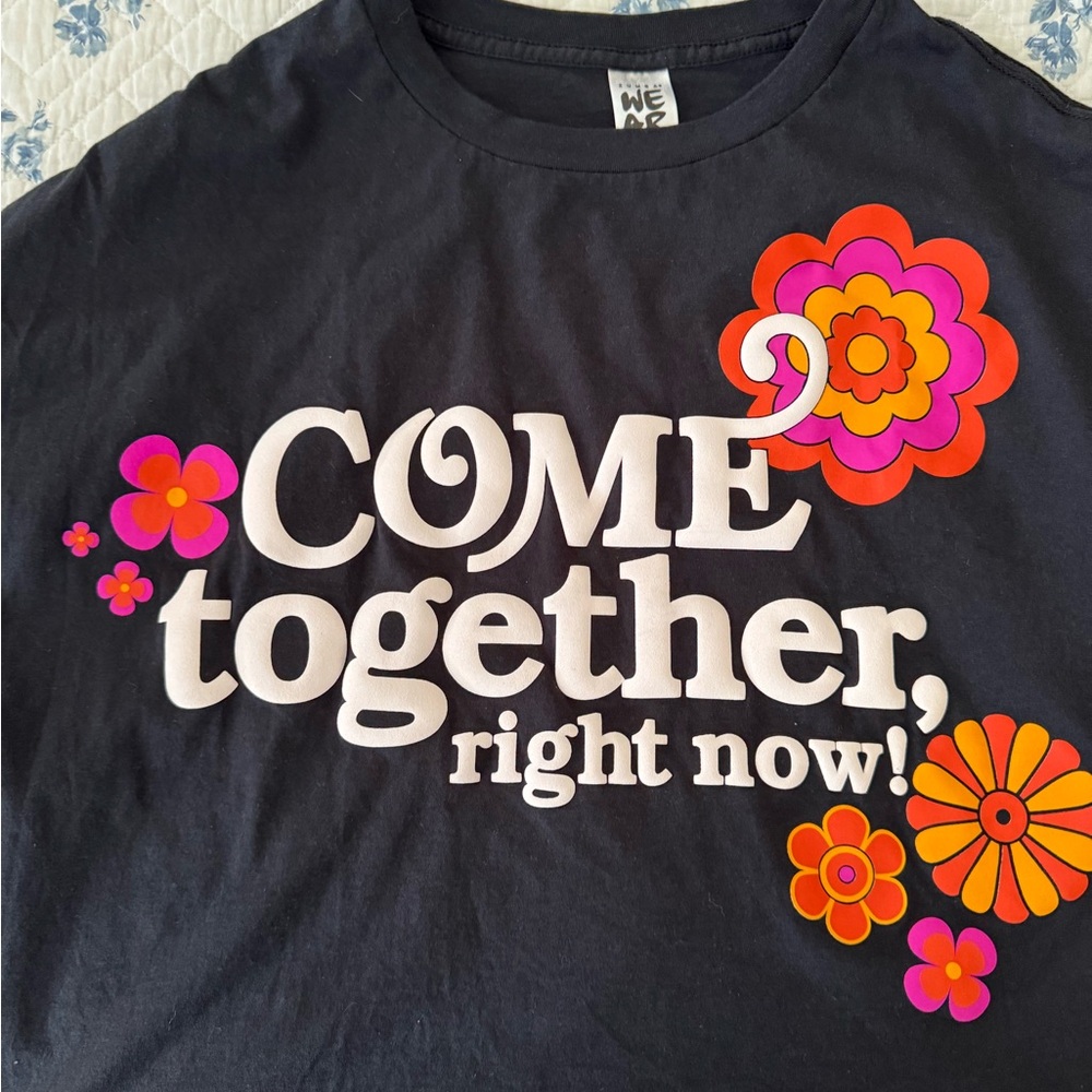 Zumba Come Together Black Loose Crop Top S - image 3